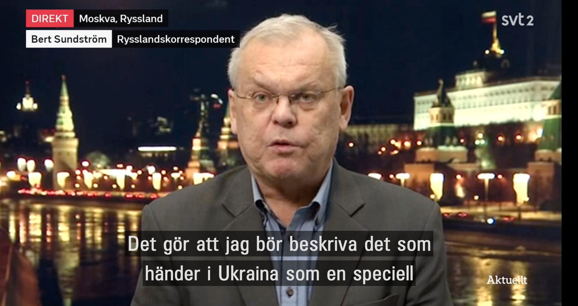 SVT:s Rysslandskorrespondent Bert Sundström.
