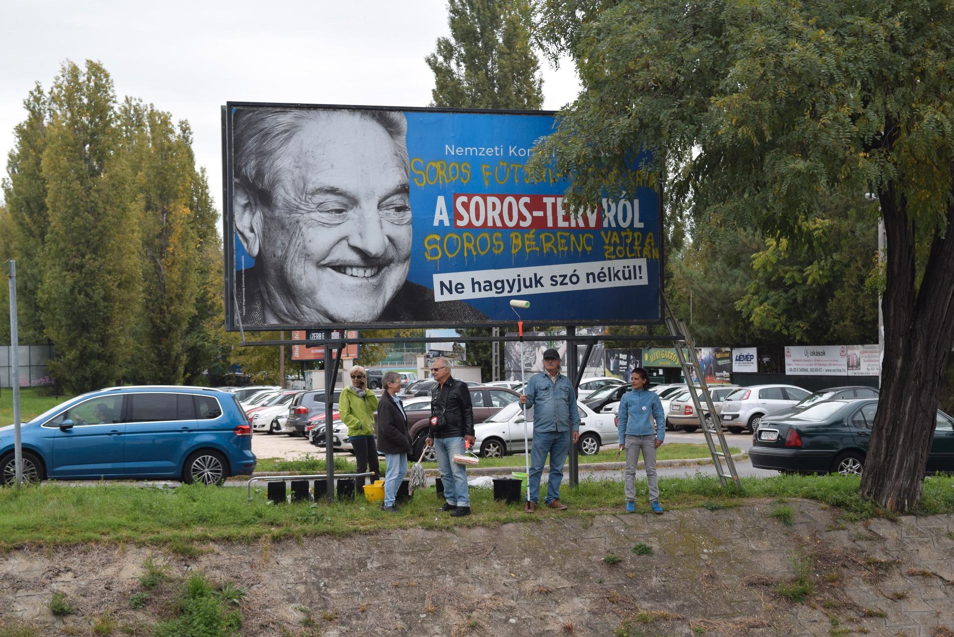 Från den ungerska kampanjen mot George Soros 2017.