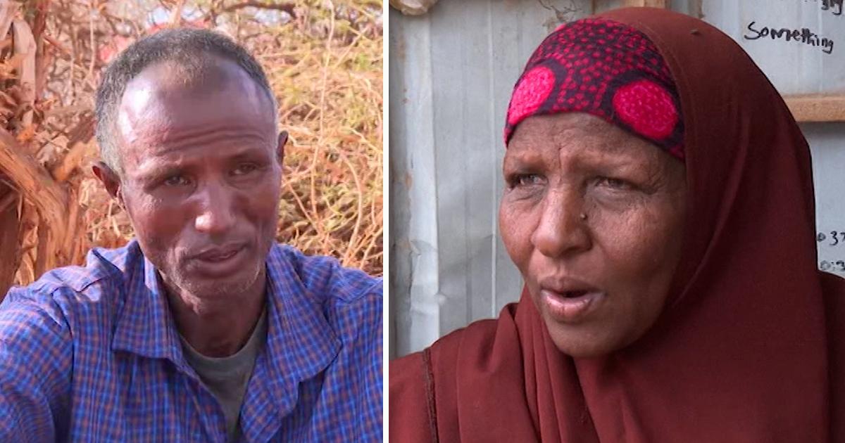 Mohamed Ahmed Diriye och Khadija Abdi Ibrahim bor båda i Dolow. Mohamed och hans familj som internflyktingar.