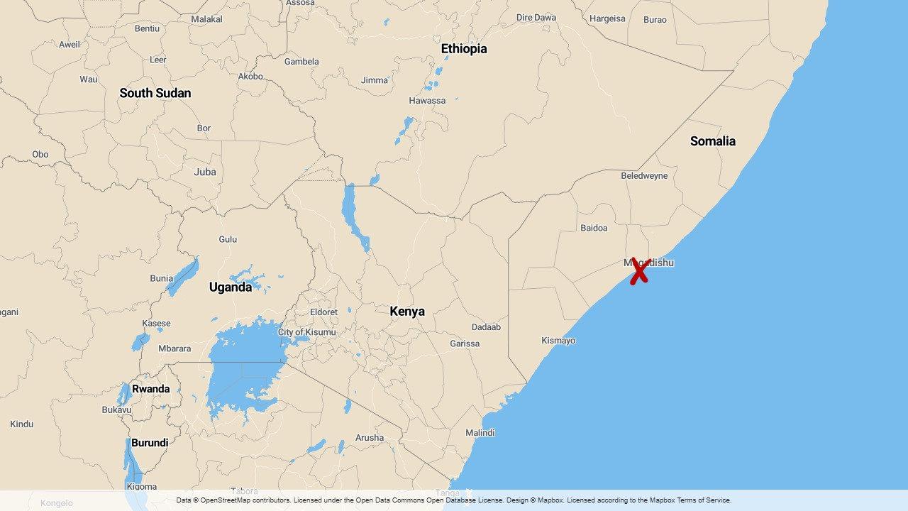 11 människor har skadats i ett bombdåd i Mogadishu.
