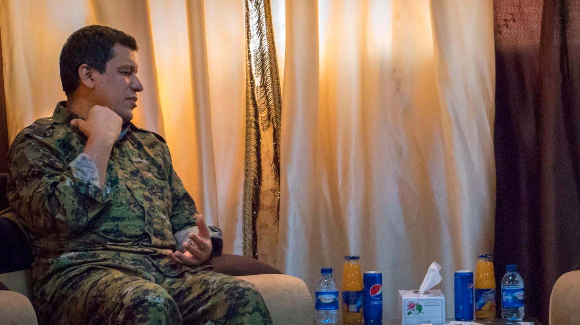 Mazlim Kobani, befälhavare över den kurdiska milisen SDF.