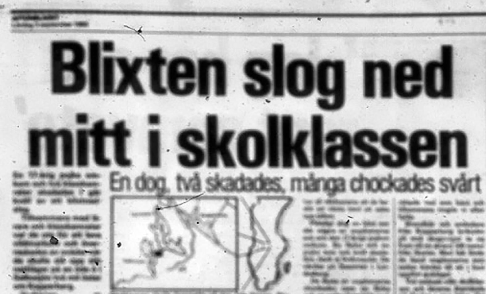 Faksimil ur Aftonbladet 3 september 1983