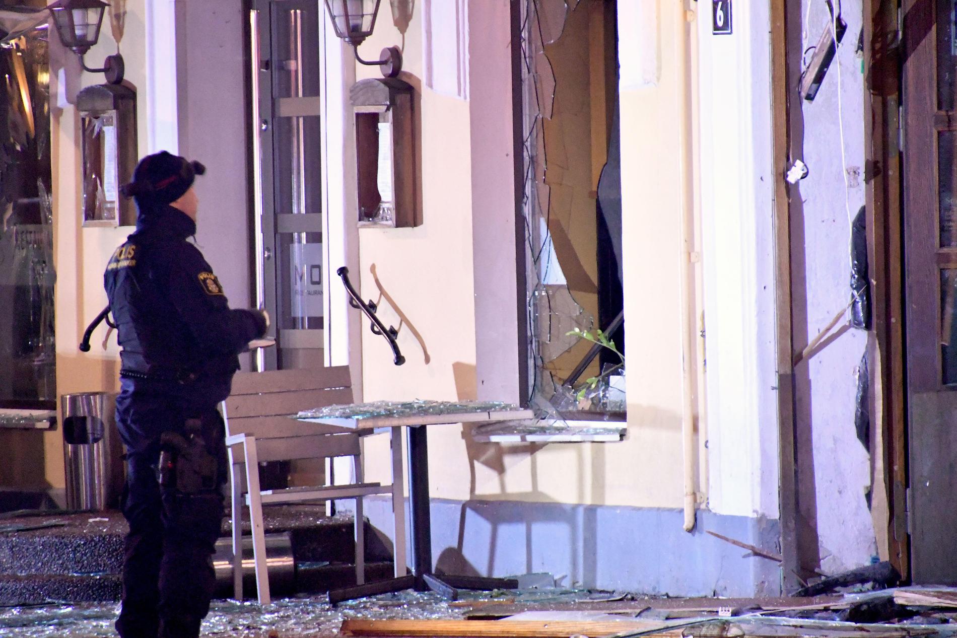 Explosion vid nattklubben Etage på Stortorget i Malmö 