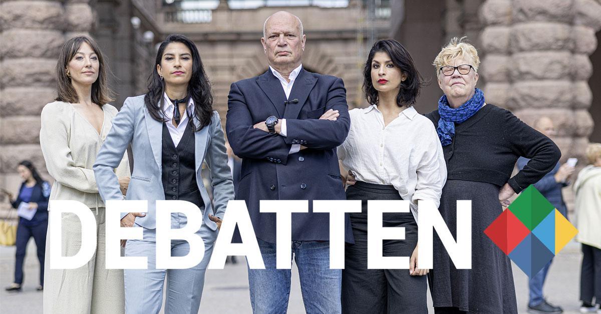 Aftonbladets partiledardebatt leddes av My Rohwedder, Cecilia Vaccari, Robert Aschberg, Soraya Hashim och Lena Mellin. 