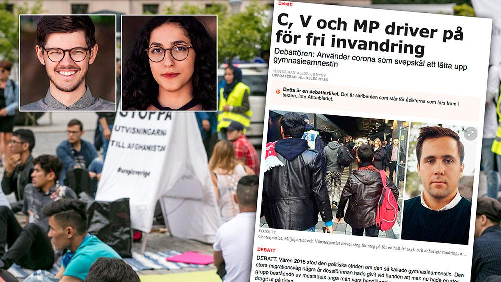 Vi tror att Muf:s och Moderaternas feghet inför den högerextrema kraften i Sverigedemokraterna driver dem till att överge grundläggande principer för att framstå som hårda mot invandring, skriver Aida Badeli och David Ling, språkrör Grön Ungdom.