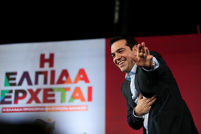 Vinnare Alexis Tsipras och vänsterpopulistiska Syrizas framgångar i valet står i skarp kontrast till socialdemokratiska Pasok.