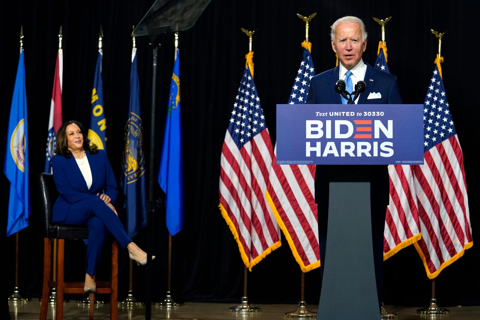 Kamala Harris och Joe Biden.
