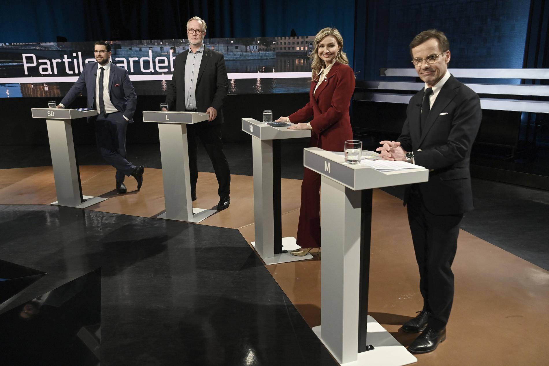 Förra söndagens partiledardebatt i SVT:s Agenda.