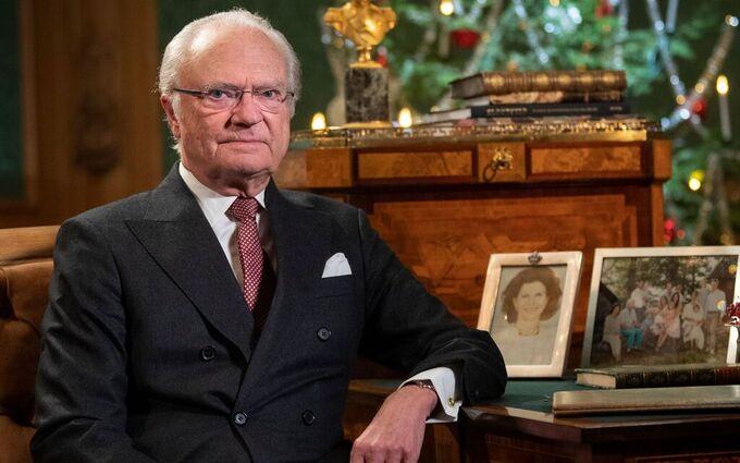 Kung Carl XVI Gustaf håller sitt traditionsenliga tal på juldagen.