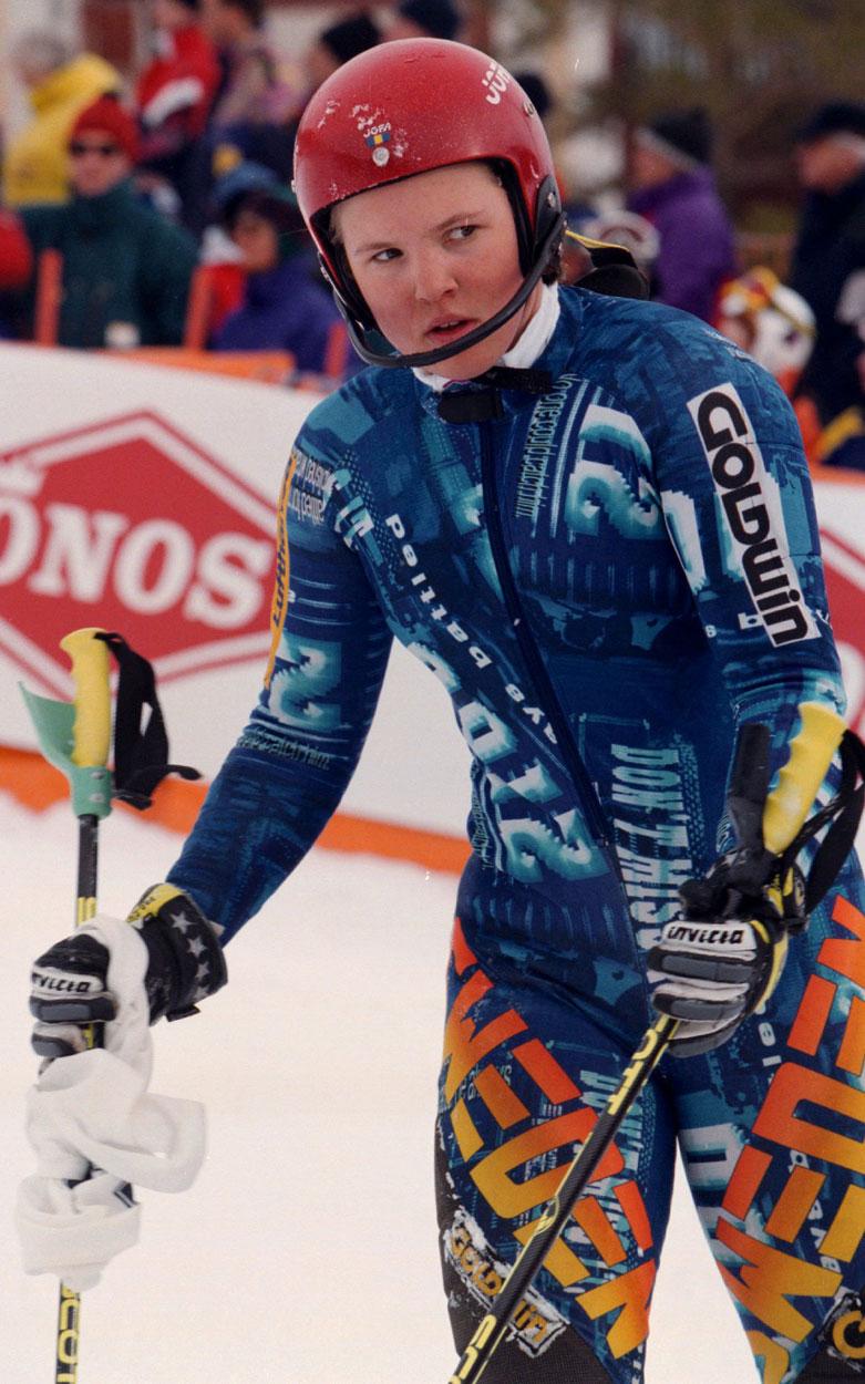 1997 Anja Pärson under SM i slalom 1997 – endast 16 år gammal.