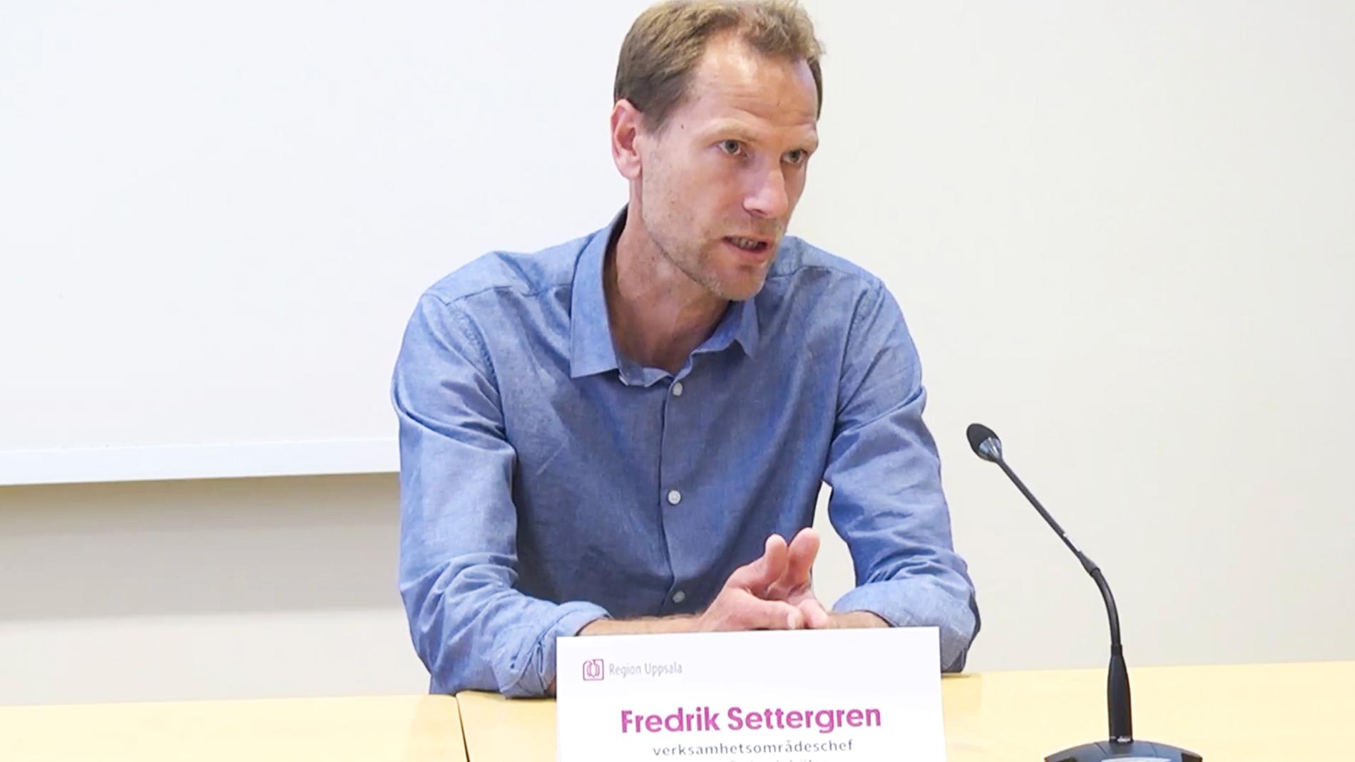 Fredrik Settergren, verksamhetsområdeschef för nära vård och hälsa på Region Uppsala.