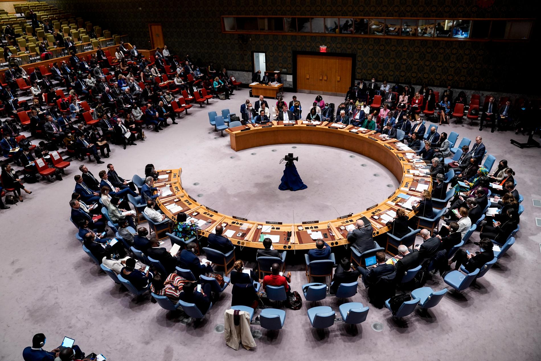 Fem nya länder får sätta sig vid det hästskoformade bordet i FN:s säkerhetsråd. Arkivbild.
