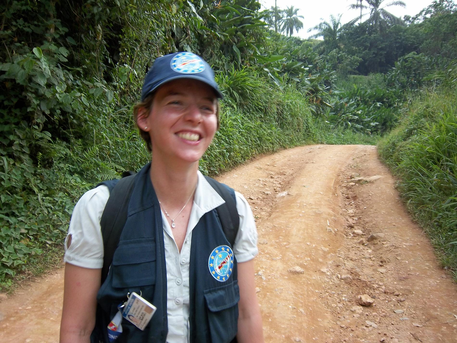Zaida Catalán under hennes uppdrag i Kongo-Kinshasa