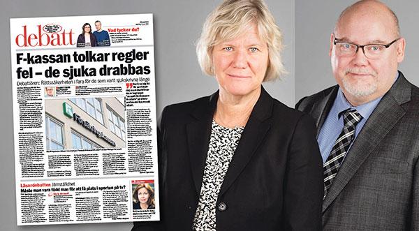I likhet med andra försäkringar finns det villkor i sjukförsäkringen som måste uppfyllas för rätten till ersättning, replikerar Ann-Marie Begler och Lars-Åke Brattlund.