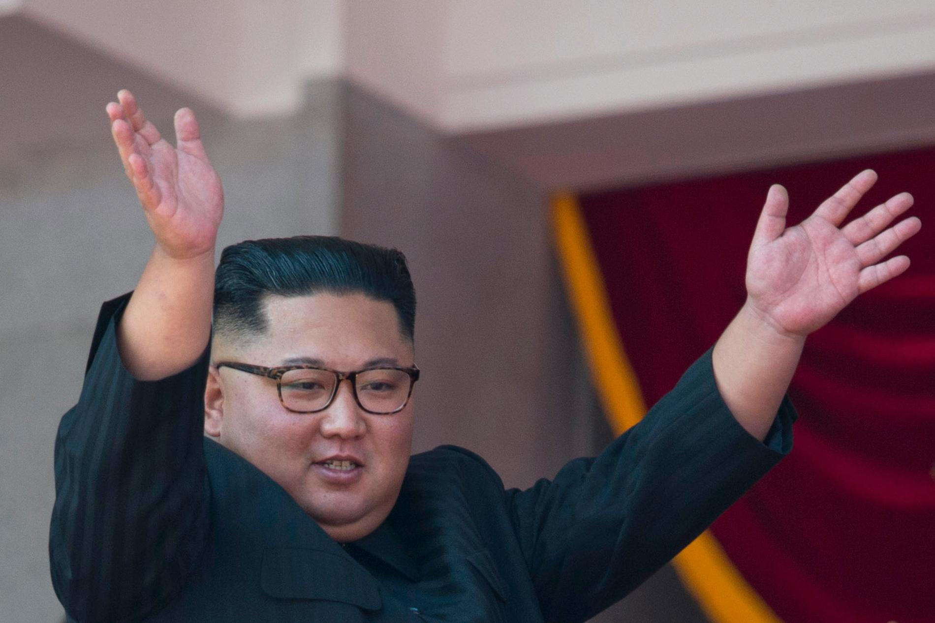 Nordkoreas ledare Kim Jong-Un. Bild från i september.