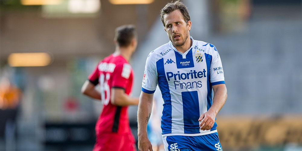 Tobias Hysén under IFK Göteborgs kvalmatch till Europa League