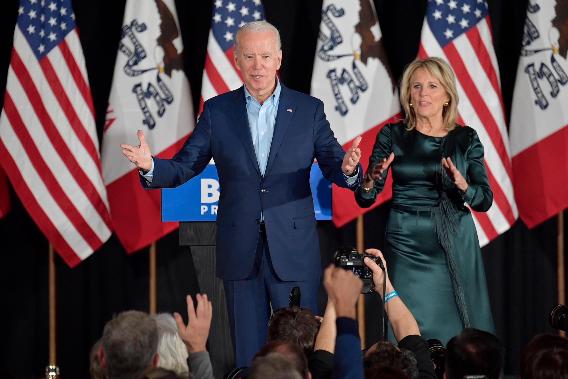 Joe Biden med hustrun Jill.