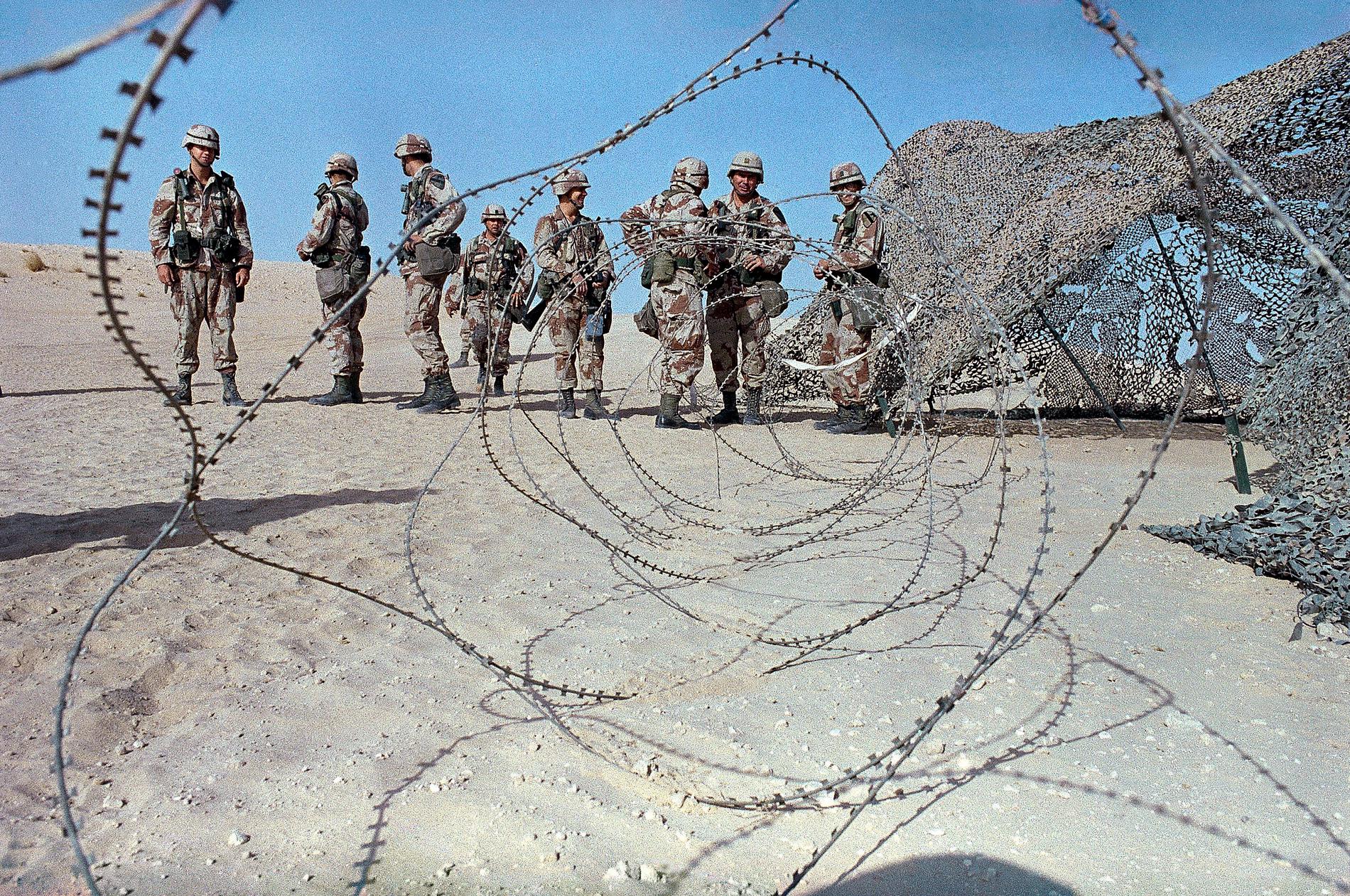 Amerikanska soldater i Saudiarabien på 1990-talet. Arkivbild.