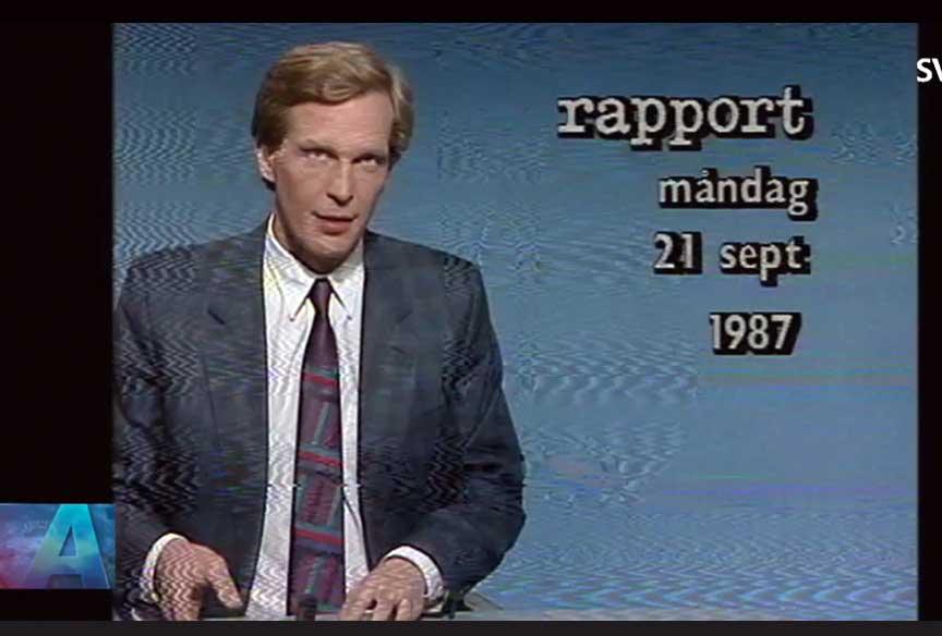 I Rapport-studion 1987.