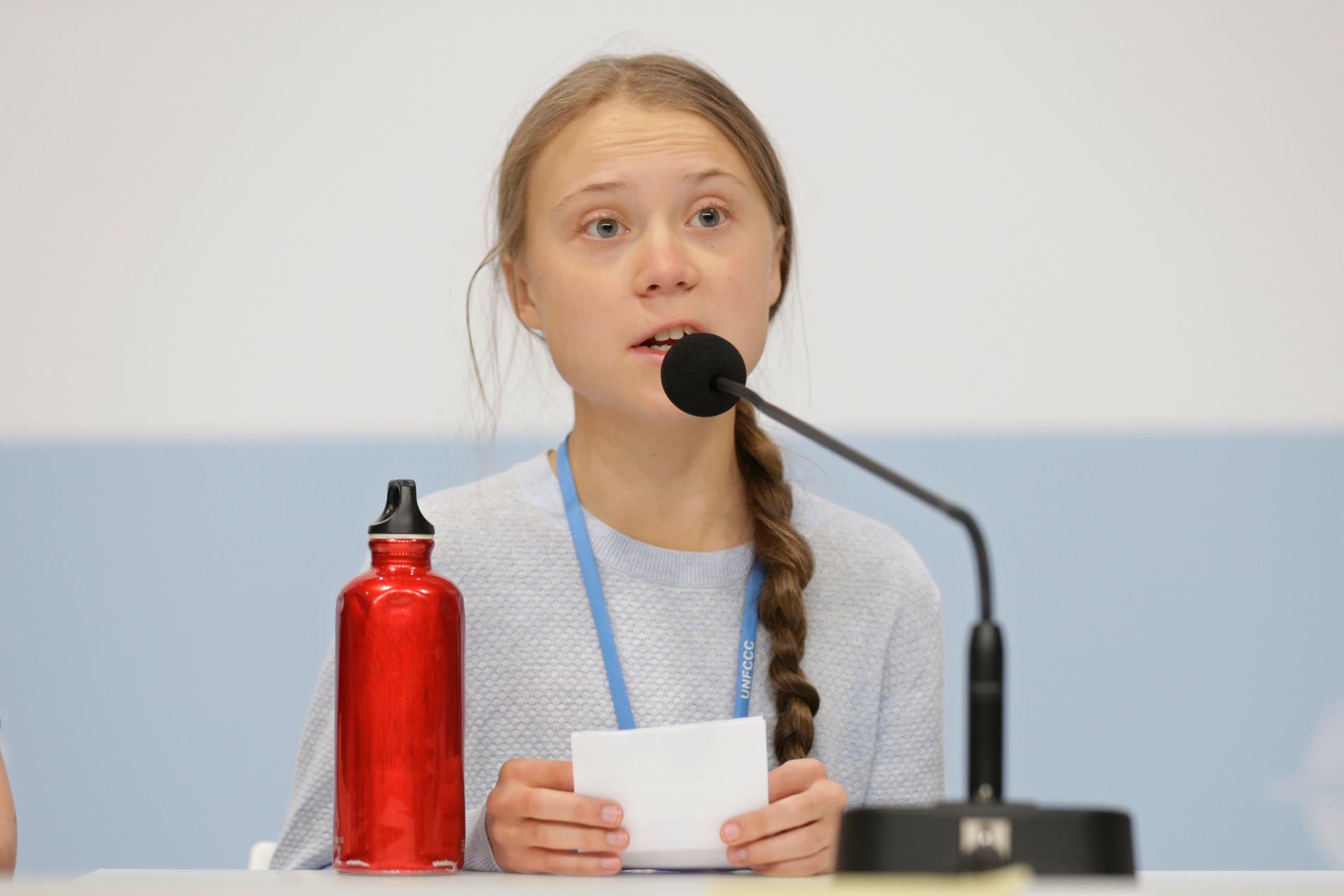 Efter en tumultartad inledning kunde Greta Thunberg och de andra klimataktivisterna i Fridays for future inleda en pressträff vid FN:s klimatmöte i Madrid.