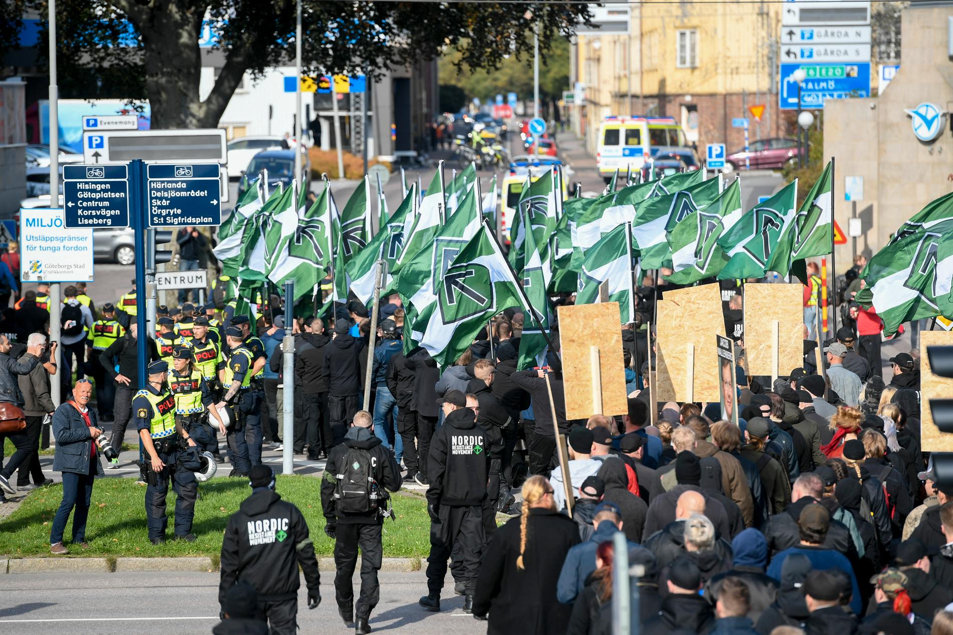 Läraren deltog bland annat i NMR:s demonstration i samband med bokmässan i Göteborg, 2017. Arkivbild