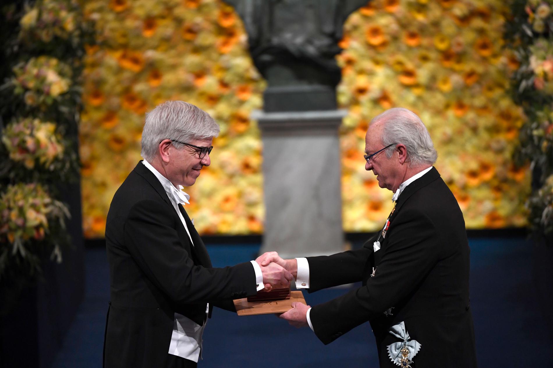 Den då favorittippade professor Paul M Romer vid New York University fick Sveriges Riksbanks pris i ekonomisk vetenskap till Alfred Nobels minne 2018. Han är som forskare på ett amerikanskt elituniversitet ett typexempel på mottagare av priset. Arkivbild.