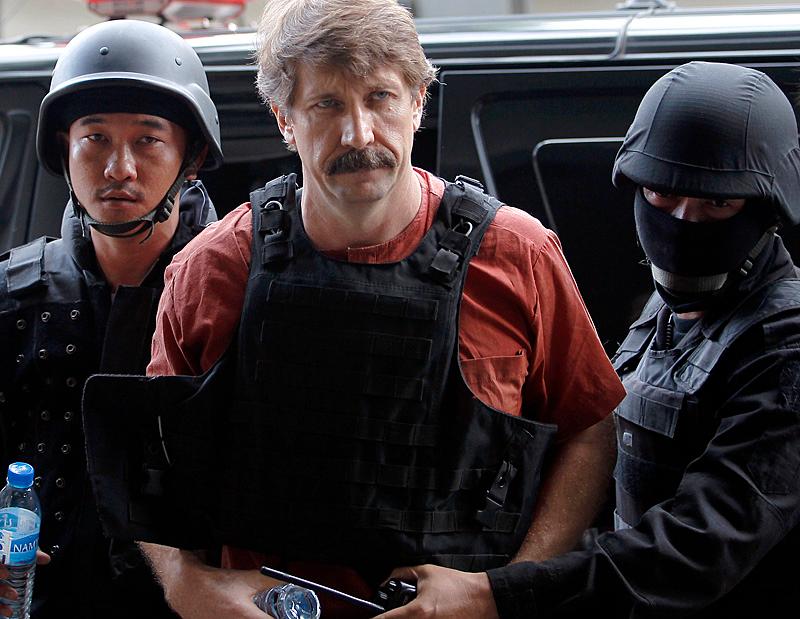 Viktor But greps i Bangkok 2008. Bilden är tagen 2010, innan han fördes till rättegången i USA.