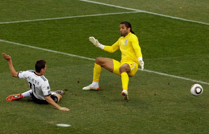27 juni 2010, ÅTTONDELSFINAL TYSKLAND–ENGLAND 4–0. 1–0 (20) Miroslav Klose