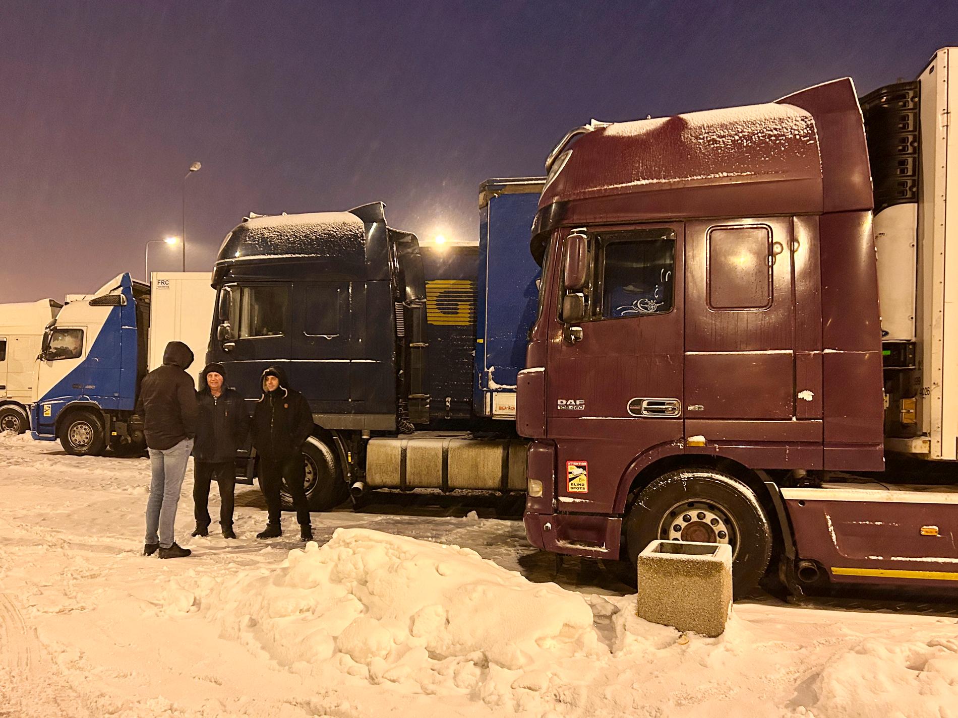 Polsk paus för gränsblockad vid Ukrainas gräns