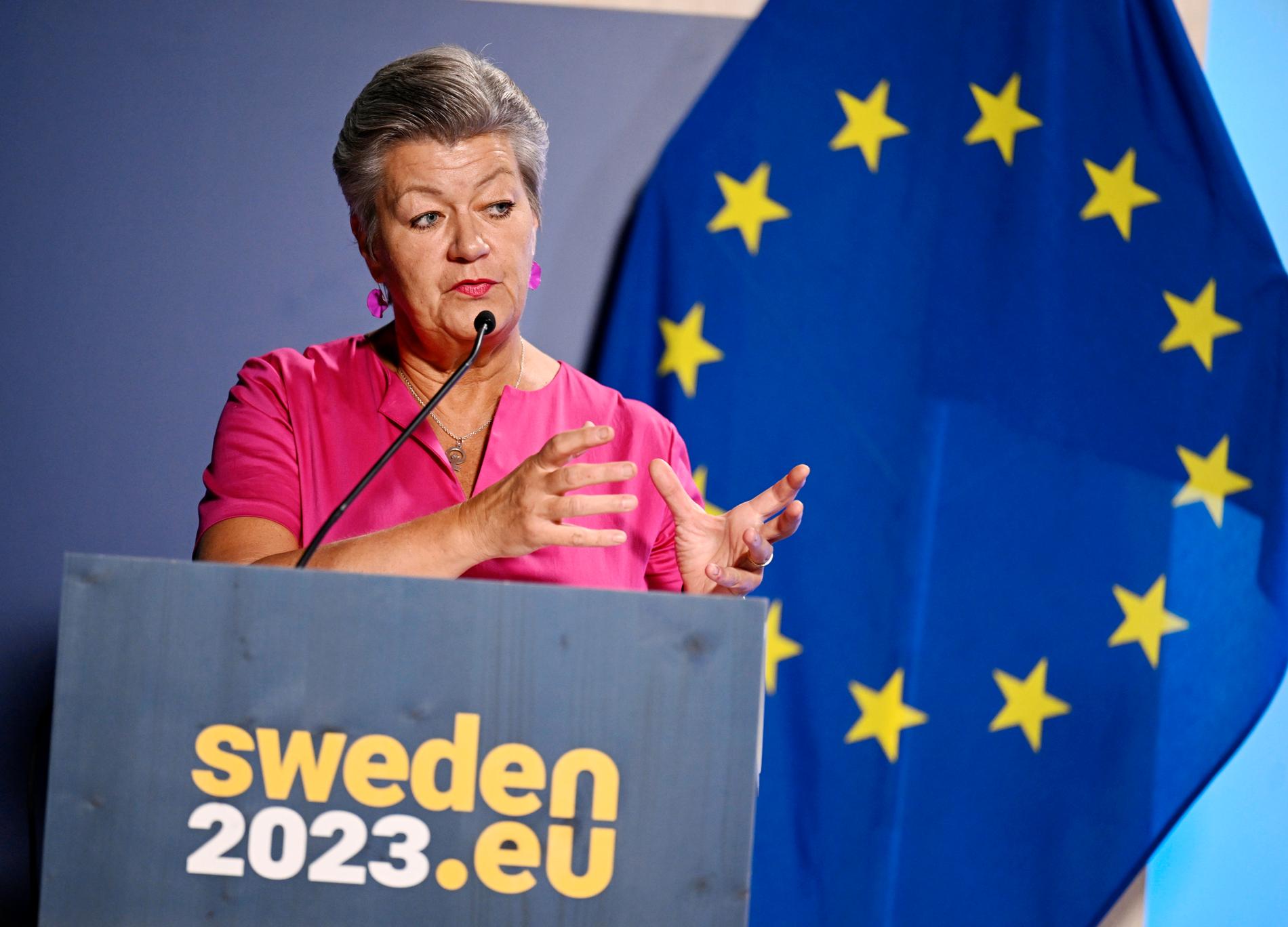EU- kommissionären Ylva Johansson (S)