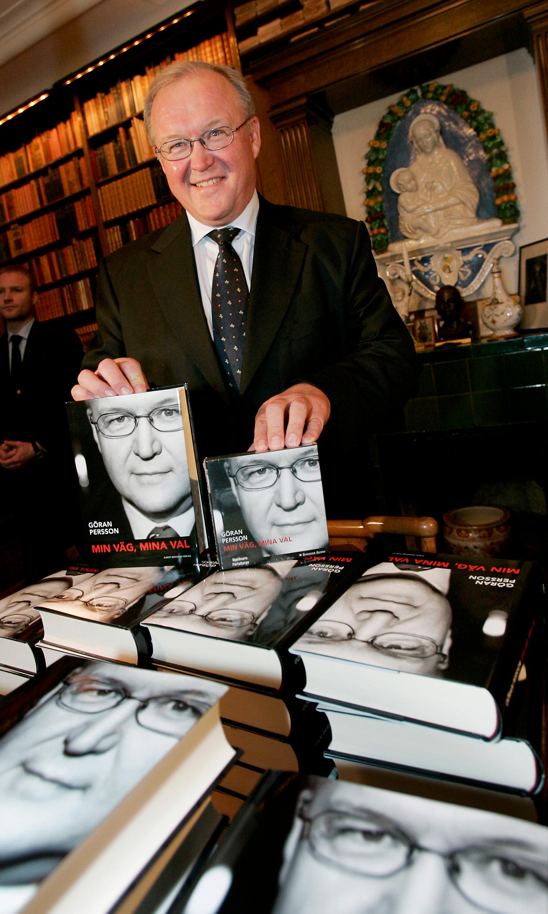 Förre socialdemokratiske statsministern Göran Persson när han presenterade sin bok ”Min väg, mina val” vid en pressträff i Stockholm.