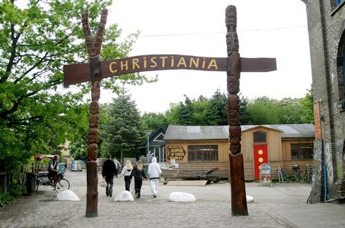 Stadsdelen Christiania i Köpenhamn.