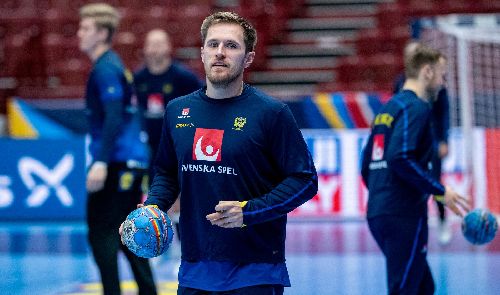 Albin Lagergren tränade med Sverige i torsdags och hoppas på spel mot Norge på söndag. Arkivbild.