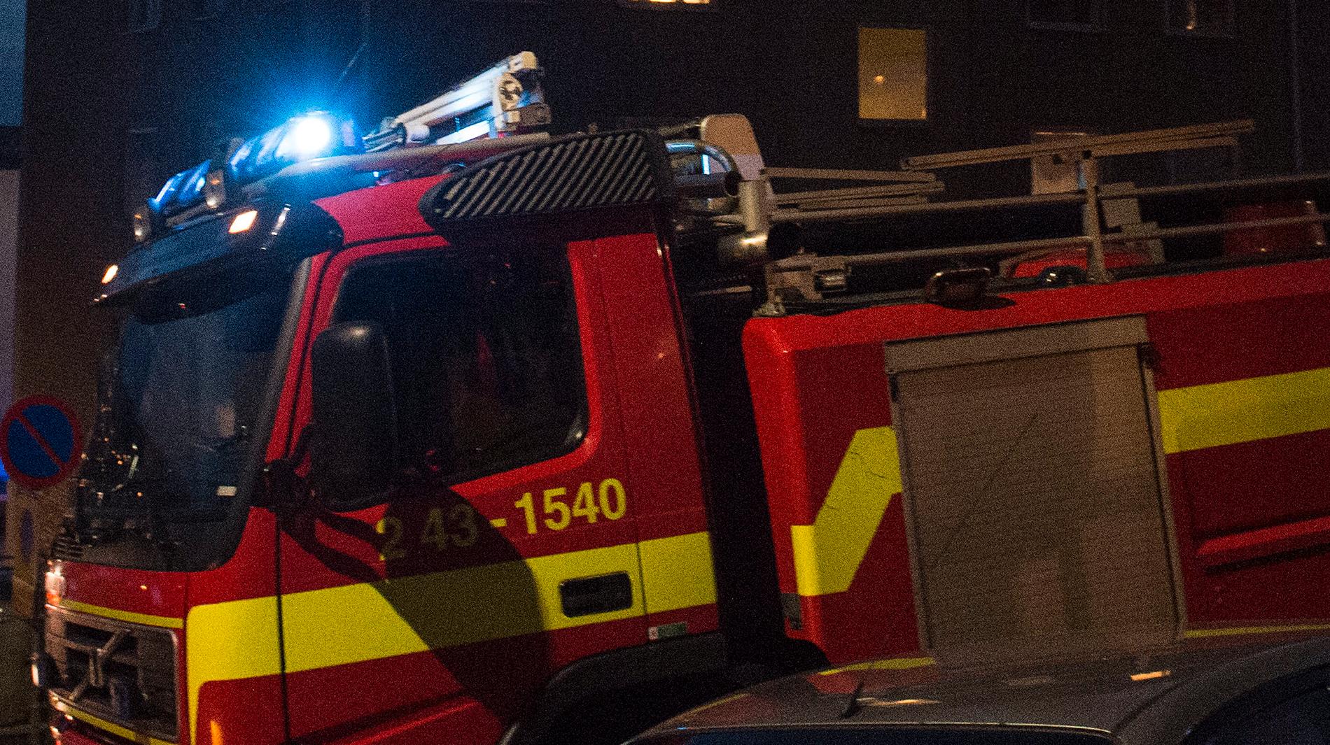 Fyra personer fördes till sjukhus efter en brand i Enskede i Stockholm. Arkivbild.