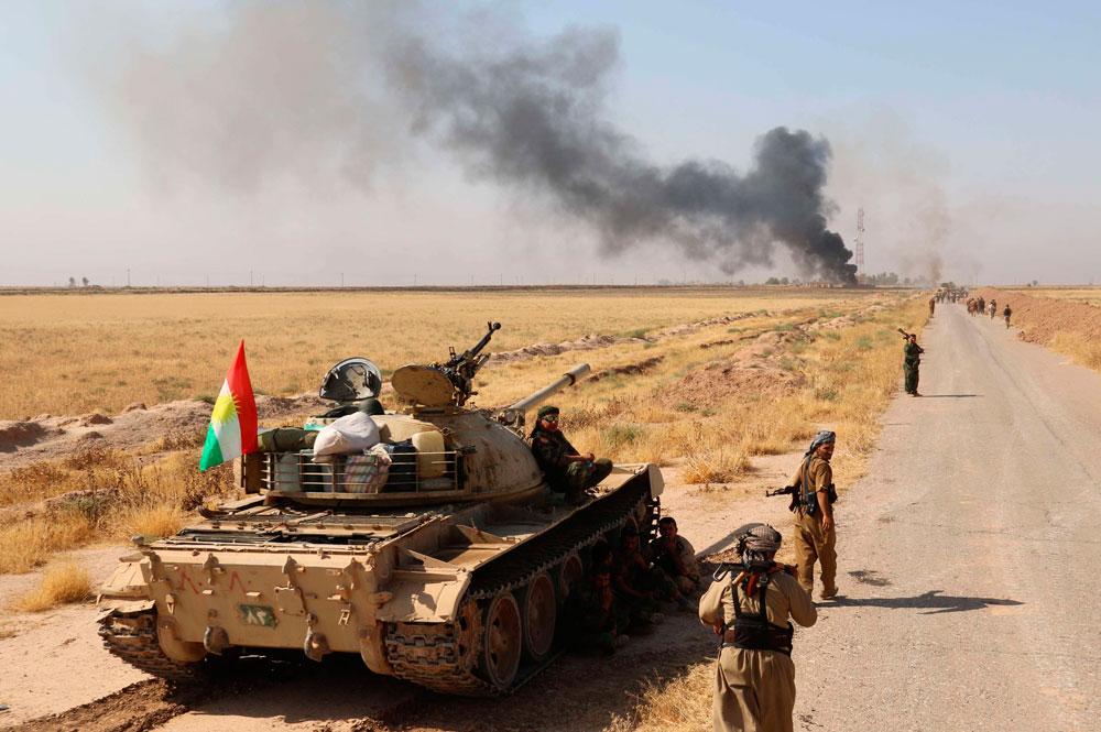 Kurdiska peshmergagrupper drev ut IS från tio byar