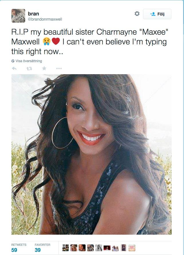 Maxwells bror bekräftade dödsfallet via sitt twitterkonto.
