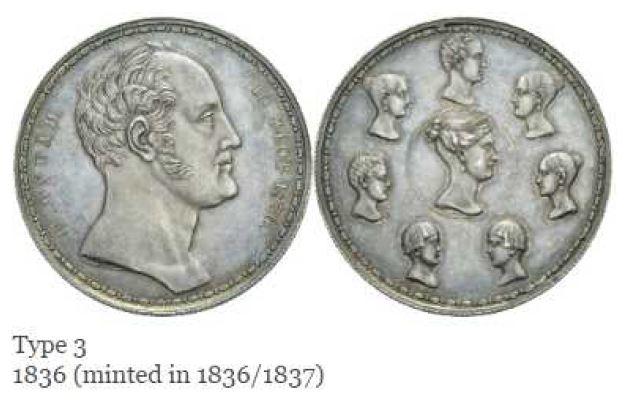 Den ryska familjerubeln föreställande tsar Nikolaj I och hans hustru Alexandra. Myntet såldes för drygt en halv miljon kronor, vilket gör det till ett av de dyraste mynten som någonsin har sålts i Sverige.