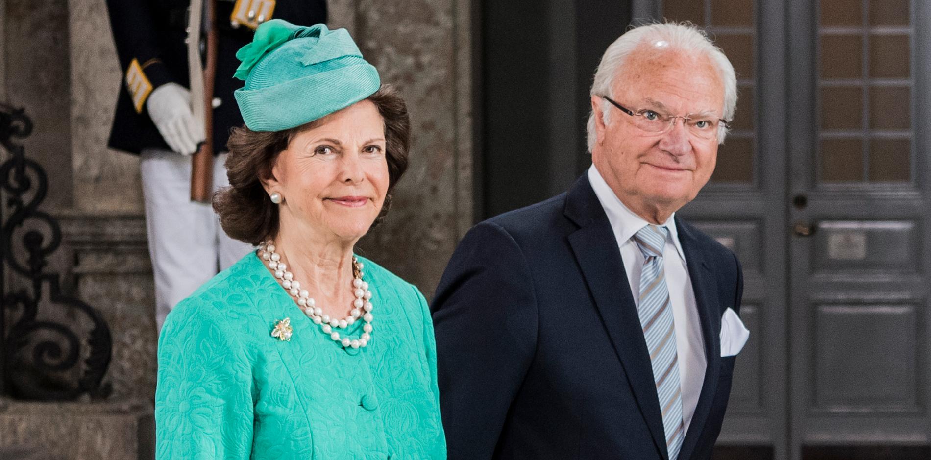 Drottning Silvia och Carl XVI Gustaf i juli 2017.