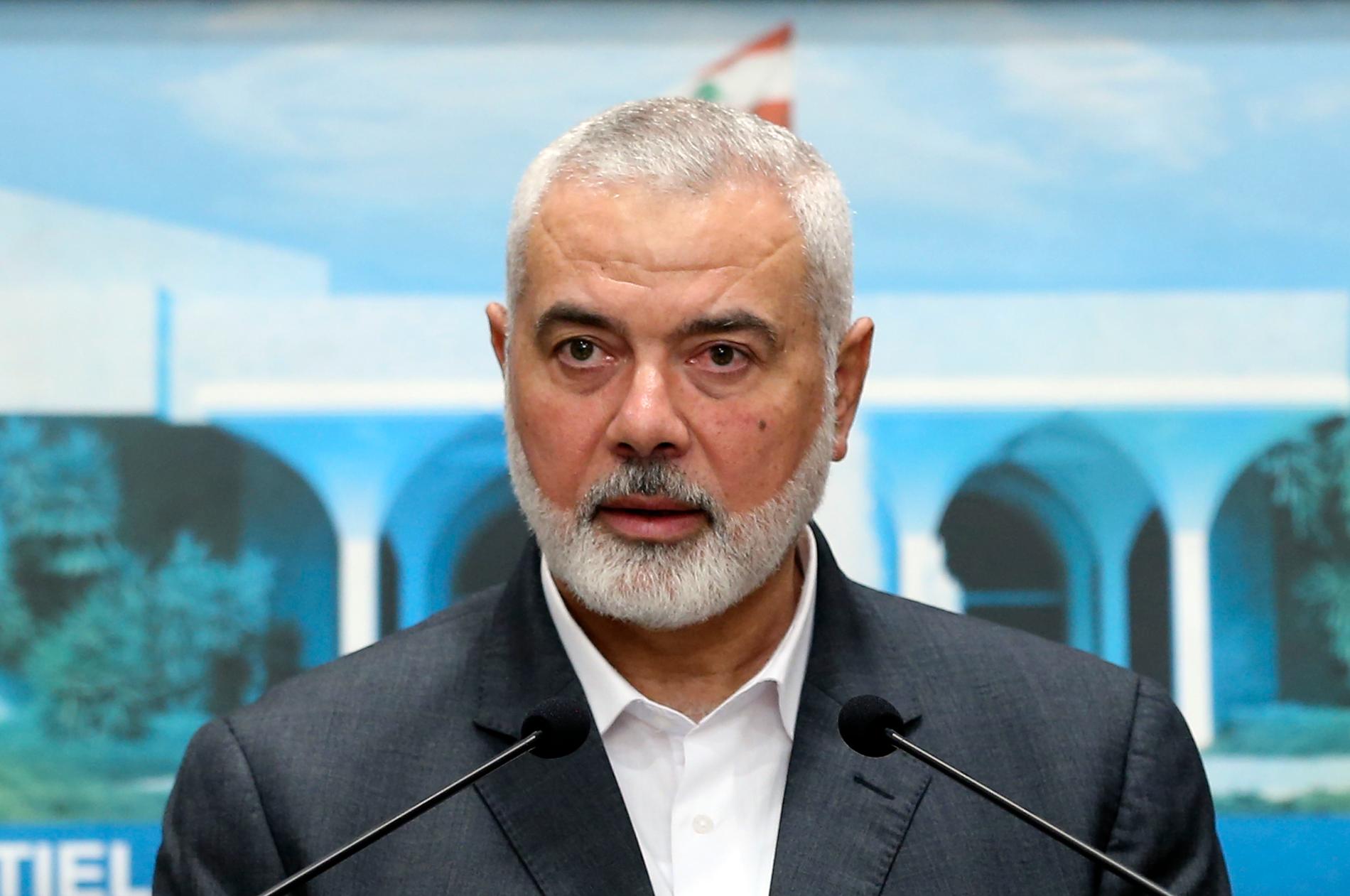 Qatarbaserade Hamasledaren Ismail Haniyeh och har enligt uppgifter träffat Turkiets utrikesminister för att diskutera vapenvila.