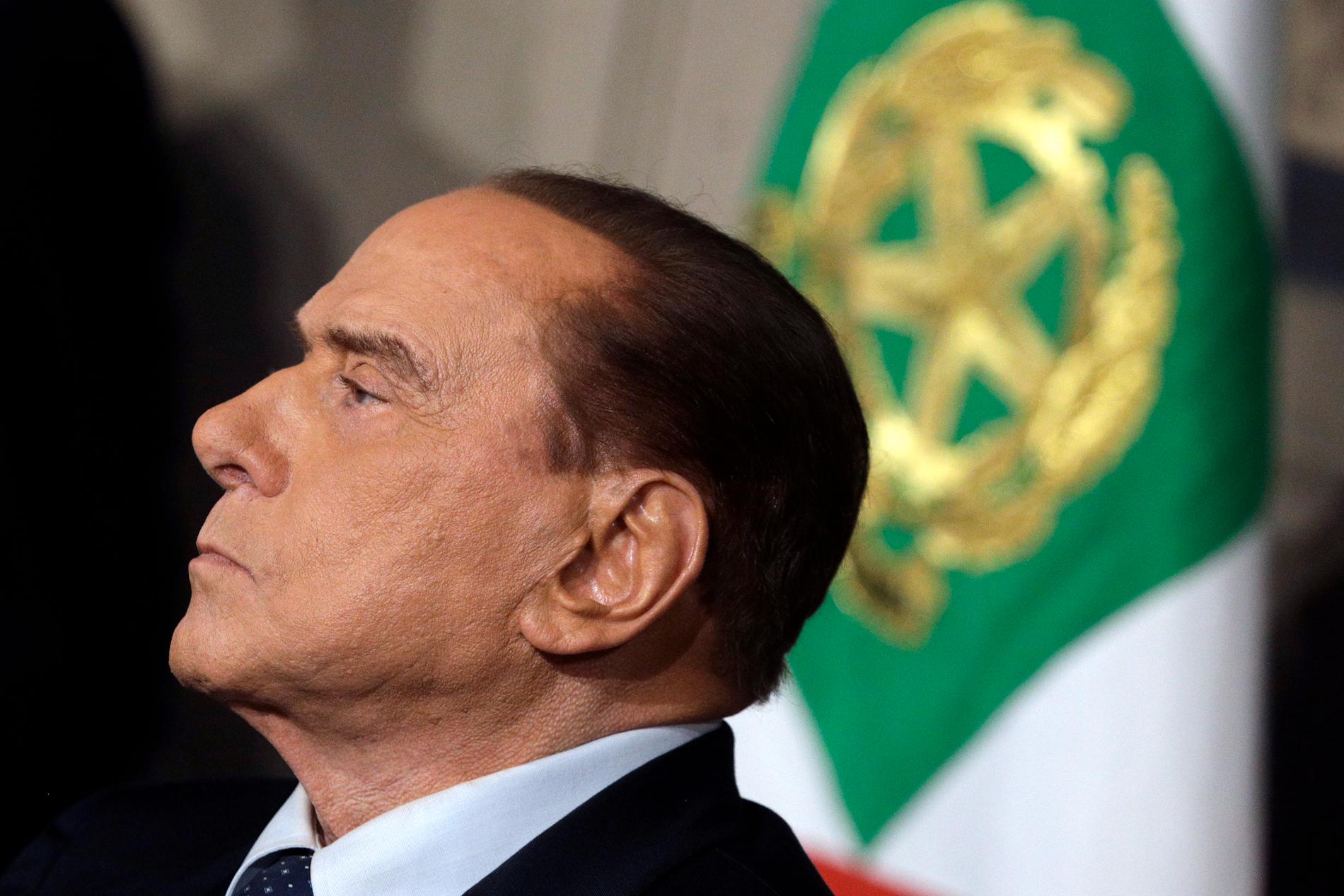 Italiens tidigare premiärminister Silvio Berlusconi har har varit öppen med att han genomgått hårtransplantationer. Arkivbild.