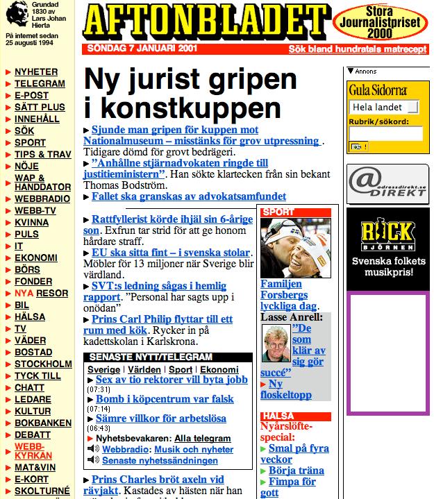 Aftonbladet 2001.