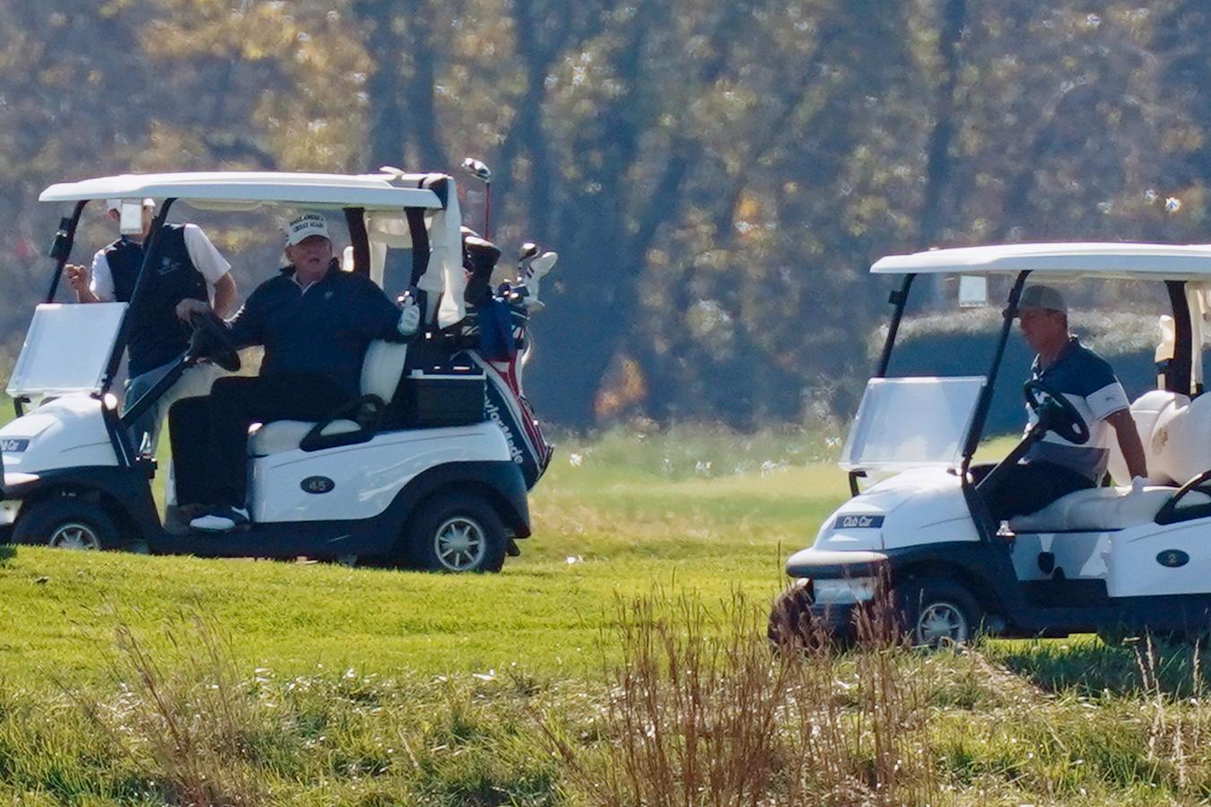 Trump befann sig på golfbanan när det blev klart att Joe Biden vunnit valet. 