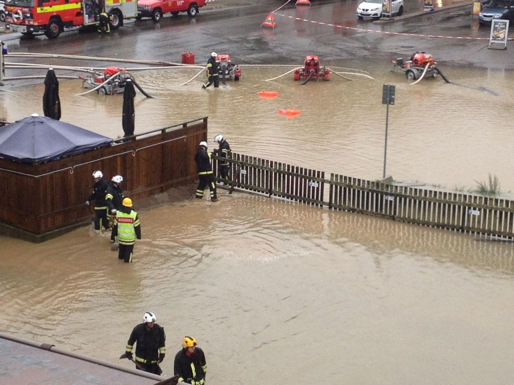 Översvämning i Mariefred.