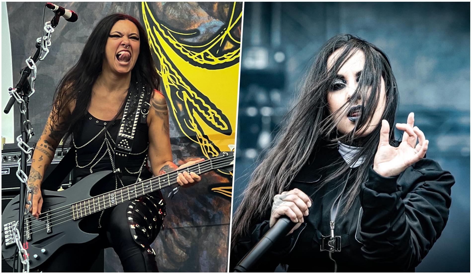 Fernanda Lira i Crypta och Tatiana Shmayluk i Jinjer var två av flera kvinnor som uppträdde på helgens upplaga av Gefle Metal Festival.