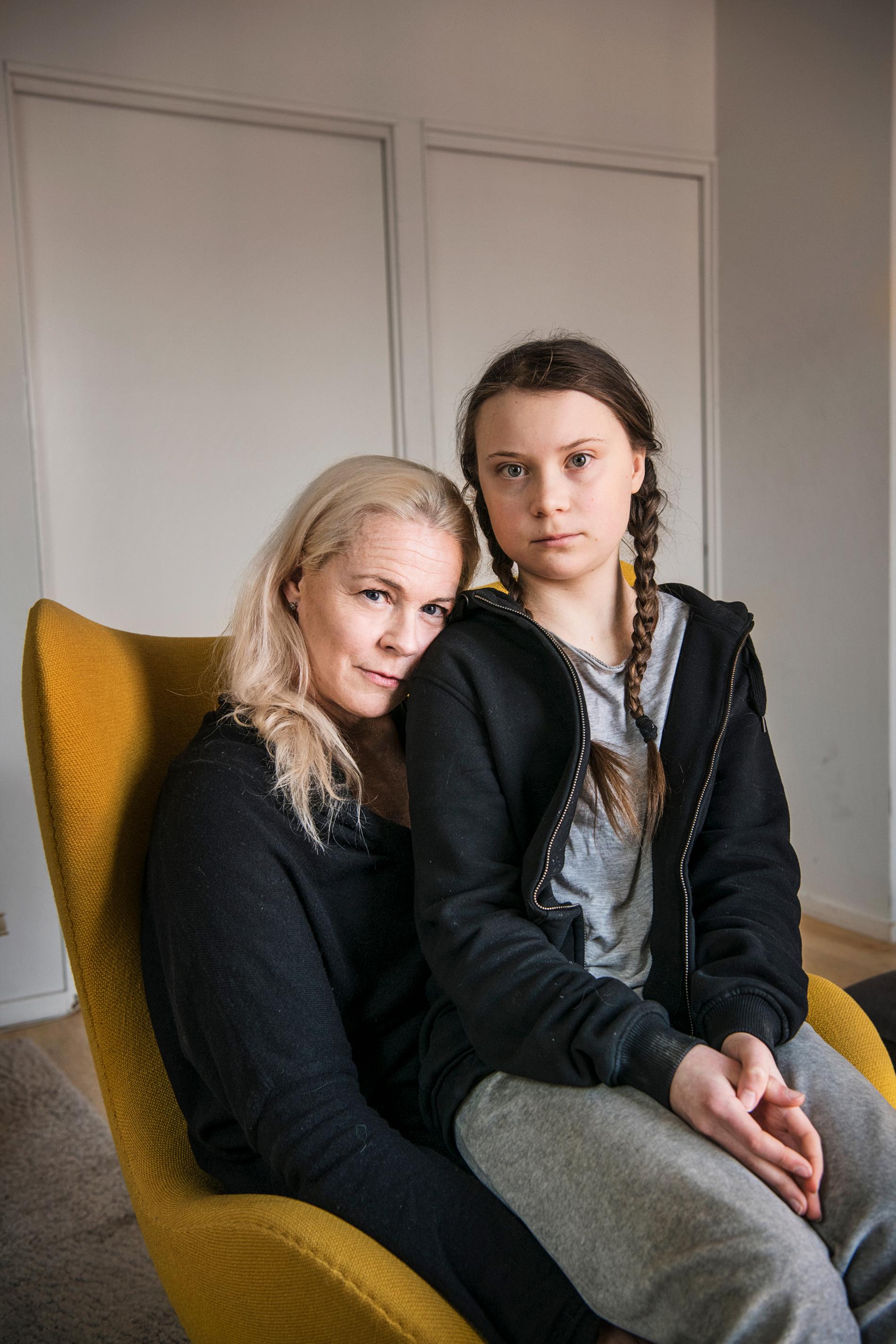 Malena Ernman och dottern Greta Thunberg.
