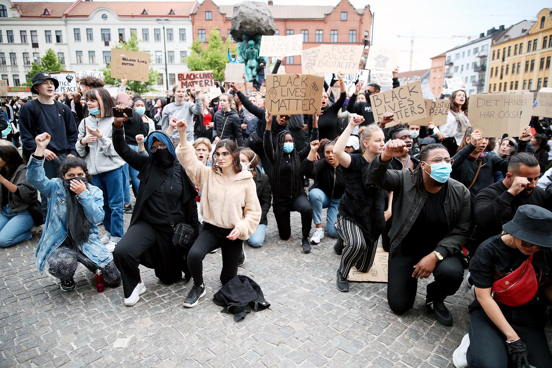 Manifestationen i Malmö lockade cirka 2 000 deltagare.