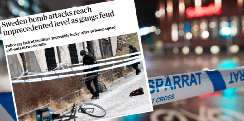 Explosionerna i Malmö har uppmärksammats av The Guardian.