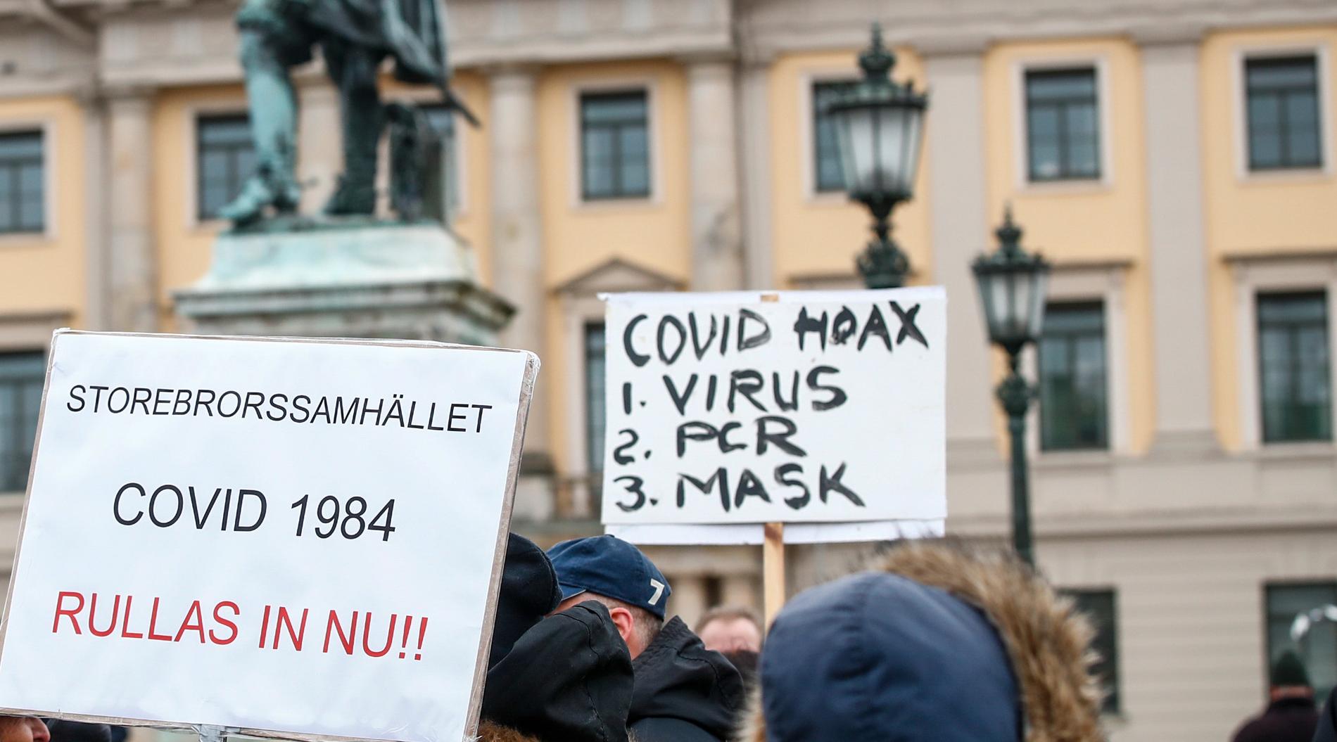  Antivaccinationsdemonstration i Malmö.