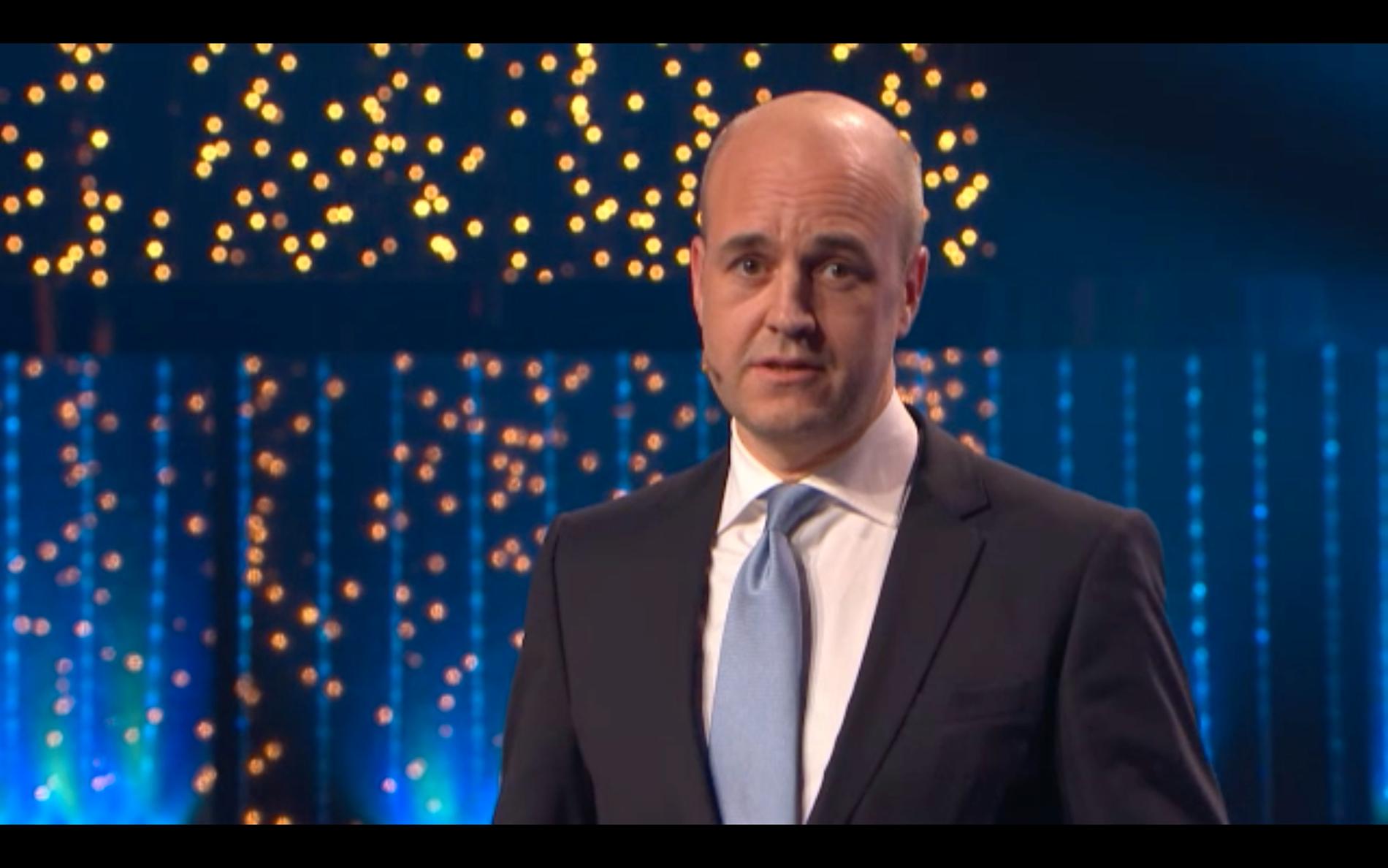 Reinfeldt under Svenska hjältar-galan.