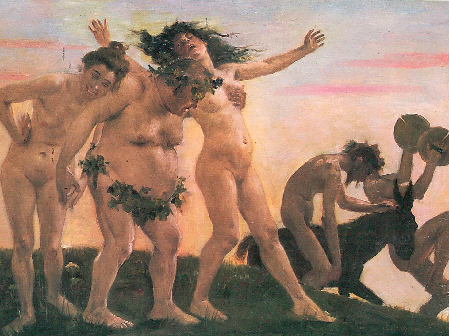 ”Heimkehrende Bacchanten” från 1898, av den tyske målaren Lovis Corinth.